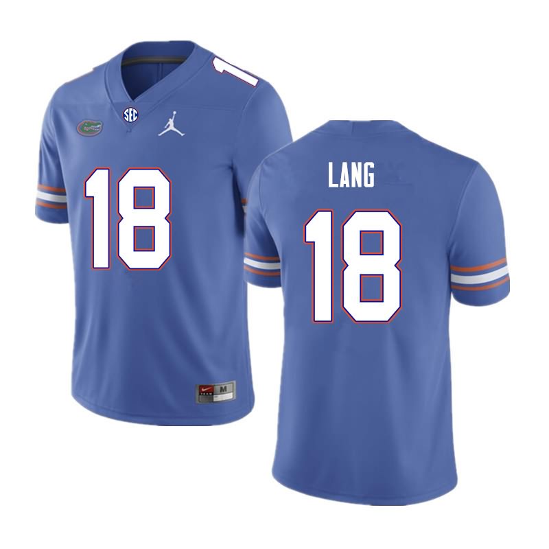 Men's NCAA Florida Gators Dante Lang #18 Stitched Authentic Nike Royal College Football Jersey ADD2665TA